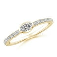 thumbnail image 1 of ANGARA Natural Oval Diamond Solitaire Ring in 14K Yellow Gold for Women (Size-5x3mm| Color-I-J| Clarity-I1-I2) | April Birthstone, Birthday, Anniversary, Jewelry Gift for Women | Natural Diamond Ring, 1 of 10