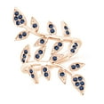 thumbnail image 1 of ANGARA Natural Pave Set Blue Sapphire Olive Leaf Vine Ring in 14K Rose Gold for Women (Size-1.3mm) | September Birthstone, Birthday, Anniversary, Jewelry Gift for Women | Natural Blue Sapphire Ring, 1 of 9