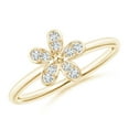 thumbnail image 1 of ANGARA Natural Pave-Set Diamond Daisy Ring in 14K Yellow Gold for Women (Size-1.5mm | Color-G | Clarity-VS2) | April Birthstone, Birthday, Anniversary, Jewelry Gift for Women | Natural Diamond Ring, 1 of 10