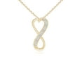thumbnail image 1 of ANGARA Natural Pave-Set Diamond Infinity Heart Pendant in 14K Yellow Gold for Women (Size-1mm| Color-G| Clarity-VS2) | April Birthstone, Anniversary, Jewelry Gift for Women | Natural Diamond Necklace, 1 of 7