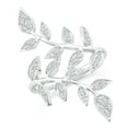 thumbnail image 1 of ANGARA Natural Pave Set Diamond Olive Leaf Vine Ring in 14K White Gold for Women (Size-1.3mm| Color-G| Clarity-VS2) | April Birthstone, Anniversary, Jewelry Gift for Women | Natural Diamond Ring, 1 of 8