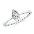 thumbnail image 1 of ANGARA Natural Pear Diamond Engagement Ring in 14K White Gold for Women (Size-7x5mm| Color-I-J| Clarity-I1-I2) | April Birthstone, Birthday, Anniversary, Jewelry Gift for Women | Natural Diamond Ring, 1 of 10