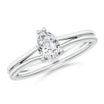 thumbnail image 1 of ANGARA Natural Pear Diamond Solitaire Engagement Ring in 14K White Gold for Women (Size-7x5mm| Color-H| Clarity-SI2) | April Birthstone, Anniversary, Jewelry Gift for Women | Natural Diamond Ring, 1 of 9