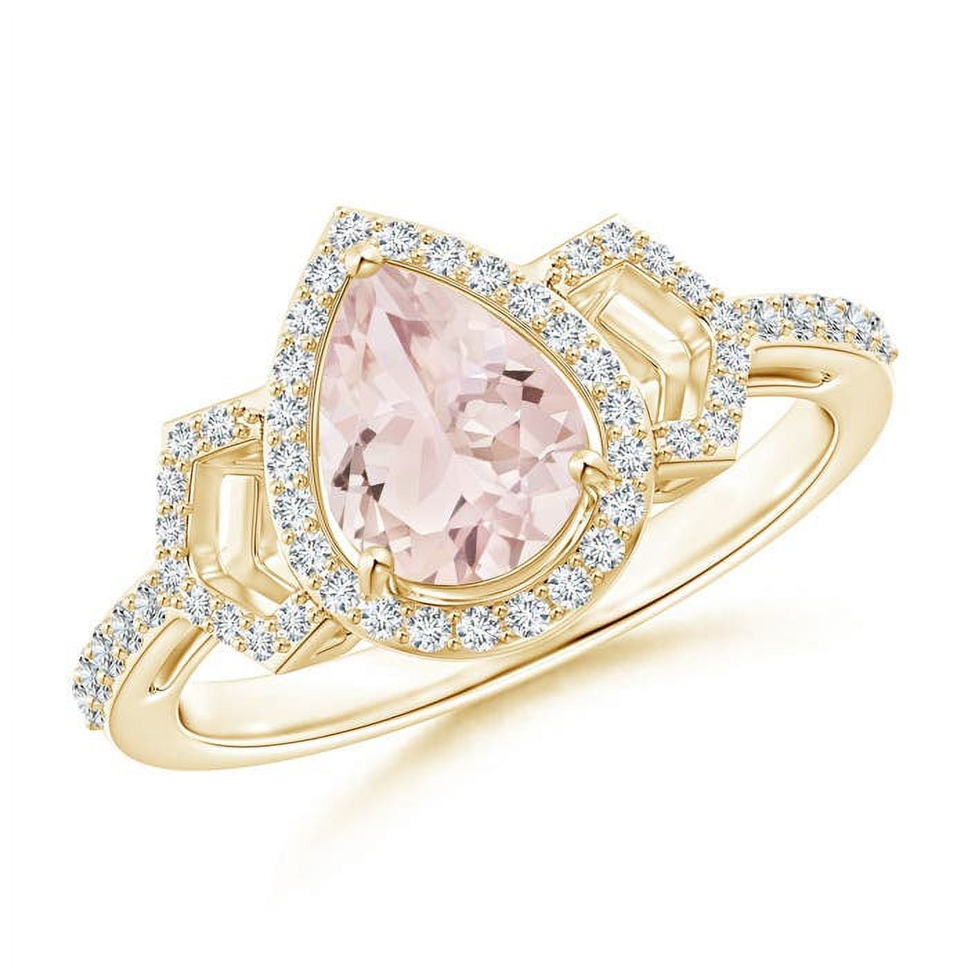 Pear Shaped Morganite Ring