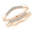 thumbnail image 1 of ANGARA Natural Prong-Set Diamond Curved Ring Wrap in 14K Rose Gold for Women (Size-1.6mm| Color-K| Clarity-I3) | April Birthstone, Birthday, Anniversary, Jewelry Gift for Women | Natural Diamond Ring, 1 of 10