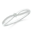 thumbnail image 1 of ANGARA Natural Prong Set Diamond Split Shank Promise Ring in 14K White Gold for Women (Size-2mm| Color-H| Clarity-SI2) | April Birthstone, Birthday, Jewelry Gift for Women | Natural Diamond Ring, 1 of 12