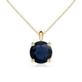 thumbnail image 1 of ANGARA Natural Round 1.6 ct Blue Sapphire Solitaire Pendant in 14K Yellow Gold for Women (Size-7mm) | September Birthstone, Anniversary, Jewelry Gift for Women | Natural Blue Sapphire Necklace, 1 of 8