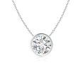 thumbnail image 1 of ANGARA Natural Round 1 ct Diamond Solitaire Pendant in Platinum for Women (Size-6.4mm| Color-H| Clarity-SI2) | April Birthstone, Anniversary, Jewelry Gift for Women | Natural Diamond Necklace, 1 of 8