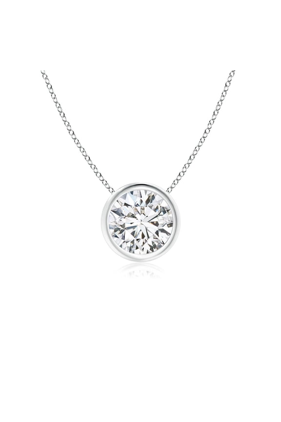 Natural Round 1 ct Diamond Solitaire Pendant in Platinum for Women (Size-6.4mm| Color-H| Clarity-SI2) | April Birthstone, Anniversary, Jewelry Gift for Women | Natural Diamond Necklace