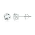 thumbnail image 1 of ANGARA Natural Six Diamond Filigree Stud Earrings in 14K White Gold for Women (Size-4.6mm| Color-G| Clarity-VS2) | April Birthstone, Anniversary, Jewelry Gift for Women | Natural Diamond Earrings, 1 of 6