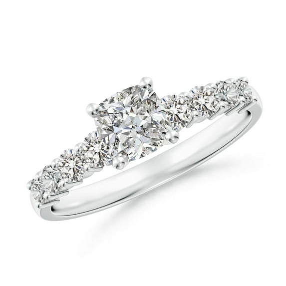 ANGARA Natural Solitaire Diamond Engagement Ring in 14K White Gold for Women (Size-5.25mm| Color-I-J| Clarity-I1-I2) | April Birthstone, Anniversary, Jewelry Gift for Women | Natural Diamond Ring