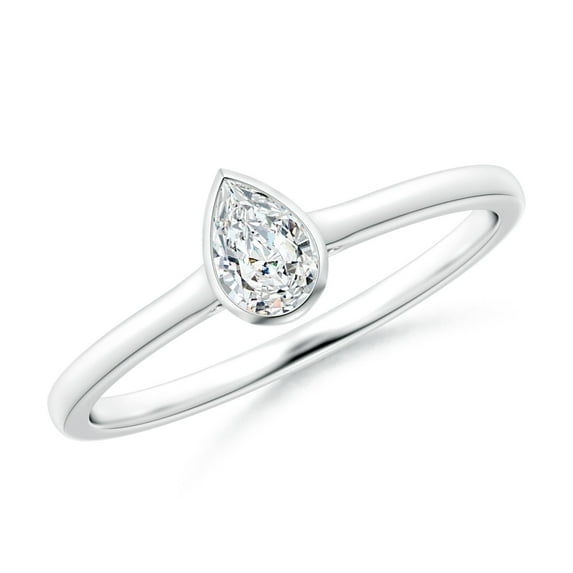 ANGARA Natural Solitaire Diamond Engagement Ring in 14K White Gold for Women (Size-5x3mm| Color-G| Clarity-VS2) | April Birthstone, Anniversary, Jewelry Gift for Women | Natural Diamond Ring