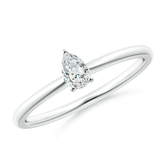 ANGARA Natural Solitaire Diamond Engagement Ring in 14K White Gold for Women (Size-5x3mm| Color-G| Clarity-VS2) | April Birthstone, Anniversary, Jewelry Gift for Women | Natural Diamond Ring