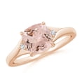 thumbnail image 1 of ANGARA Natural Split Shank Cushion 1.2 ct Morganite Solitaire Ring in 14K Rose Gold for Women | Birthday, Anniversary, Jewelry Gift for Women | Natural Morganite Ring, 1 of 13