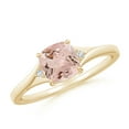 thumbnail image 1 of ANGARA Natural Split Shank Cushion Morganite Solitaire Ring in 14K Yellow Gold for Women | Birthday, Anniversary, Jewelry Gift for Women | Natural Morganite Ring, 1 of 13