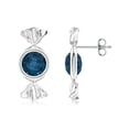 thumbnail image 1 of ANGARA Natural Sweet Treats 1.8 ct London Blue Topaz C&y Stud Earrings in 14K White Gold for Women (Size-6mm) | Anniversary, Jewelry Gift for Women | Natural London Blue Topaz Earrings, 1 of 8