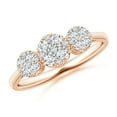 thumbnail image 1 of ANGARA Natural Three Stone Composite Diamond Ring in 14K Rose Gold for Women (Size-2.25mm| Color-G| Clarity-VS2) | April Birthstone, Anniversary, Jewelry Gift for Women | Natural Diamond Ring, 1 of 9