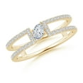 thumbnail image 1 of ANGARA Natural Tilted Marquise Diamond Split Shank Ring in 14K Yellow Gold for Women (Size-5x3mm| Color-H| Clarity-SI2) | April Birthstone, Anniversary, Jewelry Gift for Women | Natural Diamond Ring, 1 of 9