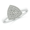 thumbnail image 1 of ANGARA Natural Trillion Composite Diamond Halo Ring in 14K White Gold for Women (Size-3.75mm| Color-K| Clarity-I3) | April Birthstone, Anniversary, Jewelry Gift for Women | Natural Diamond Ring, 1 of 8