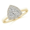 thumbnail image 1 of ANGARA Natural Trillion Composite Diamond Halo Ring in 14K Yellow Gold for Women (Size-3.75mm| Color-I-J| Clarity-I1-I2) | April Birthstone, Anniversary, Jewelry Gift for Women | Natural Diamond Ring, 1 of 9