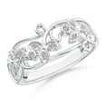 thumbnail image 1 of Angara Natural Diamond Vintage Style Ring for Women in 14K White Gold – April Birthstone Jewelry | Vintage inspired Diamond Ring (Ring Size - 3.5), 1 of 9