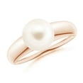 thumbnail image 1 of ANGARA Solitaire Freshwater Cultured Pearl Dome Ring in 14K Rose Gold for Women | June Birthstone, Birthday, Anniversary, Jewelry Gift for Women | Pearl Ring, 1 of 8