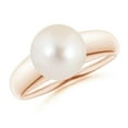 thumbnail image 1 of ANGARA Solitaire Freshwater Cultured Pearl Dome Ring in 14K Rose Gold for Women | June Birthstone, Birthday, Anniversary, Jewelry Gift for Women | Pearl Ring, 1 of 9