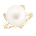 thumbnail image 1 of ANGARA Trillium Freshwater Cultured Pearl Solitaire Ring in 14K Yellow Gold for Women | June Birthstone, Birthday, Anniversary, Jewelry Gift for Women | Pearl Ring, 1 of 8