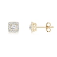 thumbnail image 1 of ANGARA IGI Certified Princess-Cut Lab Grown 1 Ct Diamond Stud Earrings for Women in 14K Yellow Gold (Size-4.4mm|Color-F-G|Clarity-VS) | Anniversary Jewelry Gift for Women | Diamond Earrings, 1 of 6