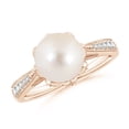 thumbnail image 1 of ANGARA Vintage Style Freshwater Cultured Pearl Ring in 14K Rose Gold for Women | June Birthstone, Birthday, Anniversary, Jewelry Gift for Women | Pearl Ring, 1 of 9
