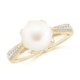 thumbnail image 1 of ANGARA Vintage Style Freshwater Cultured Pearl Ring in 14K Yellow Gold for Women | June Birthstone, Birthday, Anniversary, Jewelry Gift for Women | Pearl Ring, 1 of 8
