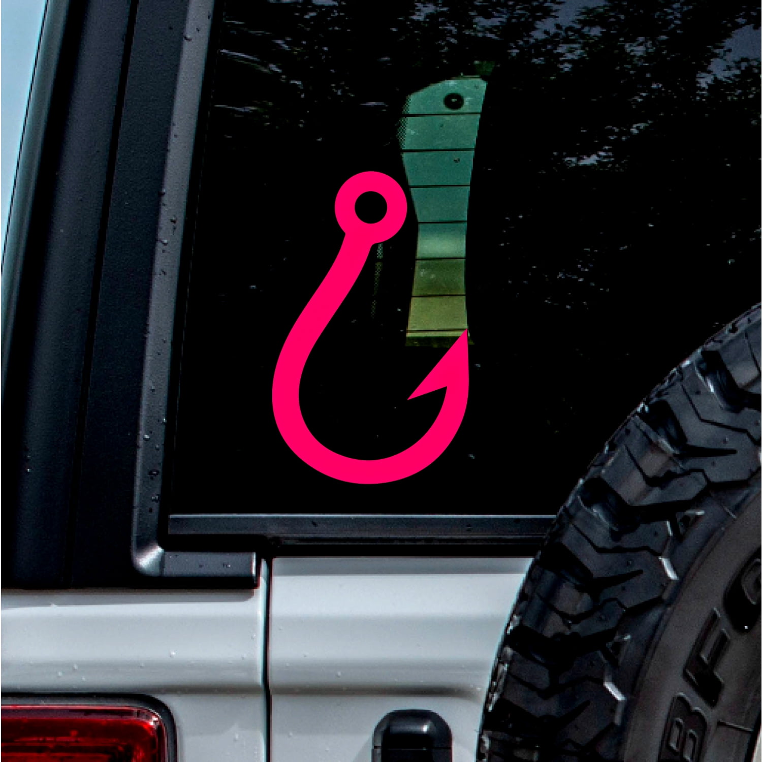 Falling Fish Sticker ANGDEST CLUB Fish Hook Fishing Hunting Gone Fishing Hook Car Decals ...