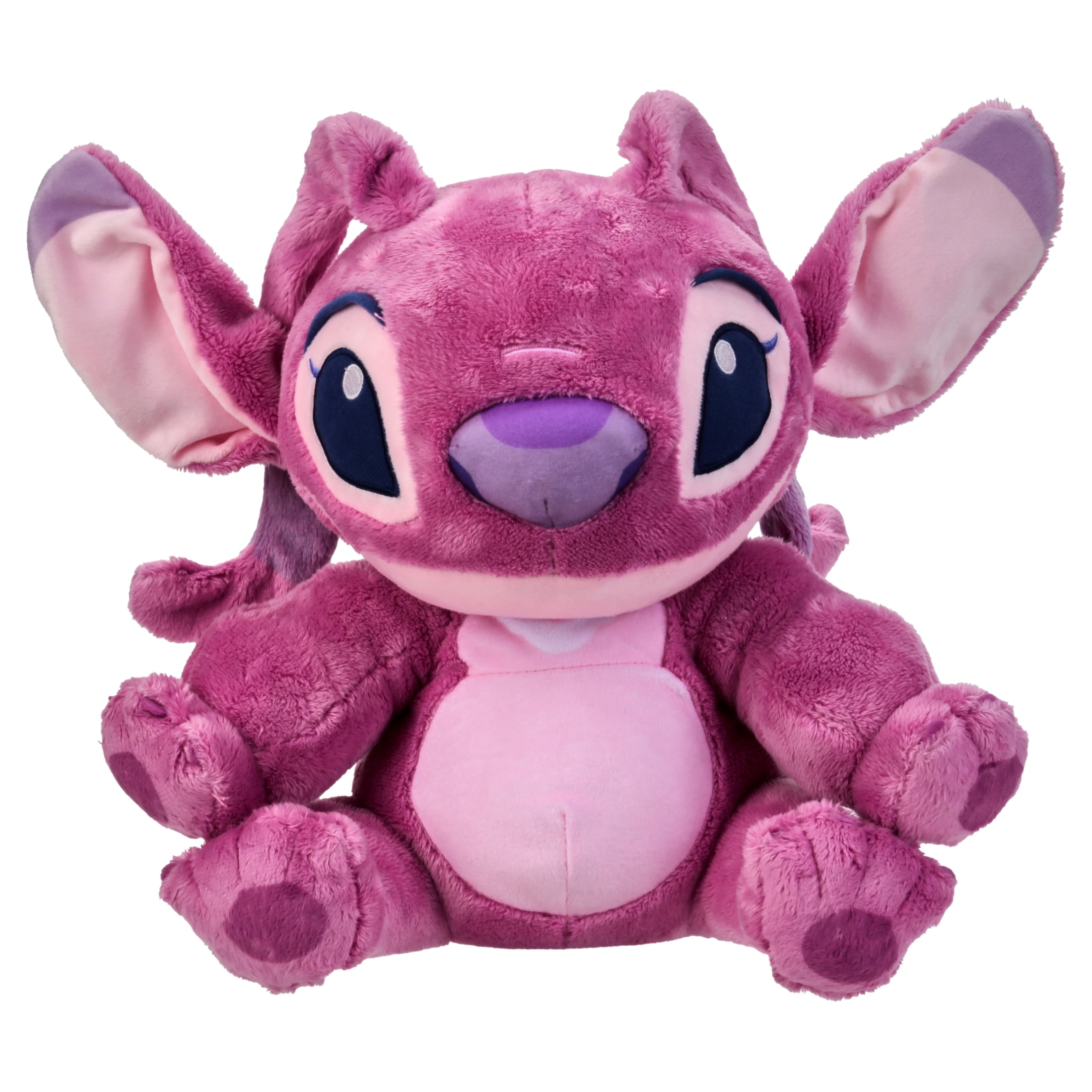Disney Stitch 14-inch Fuzzy Angel Plush Stuffed Animal, High Quality Soft Plush Toy, Kids Ages 2+