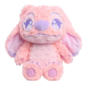 Disney Stitch 14-inch Feeling Rosy Large Angel Plush Toy, Soft Plush with Rosette Fabric, Ages 3+