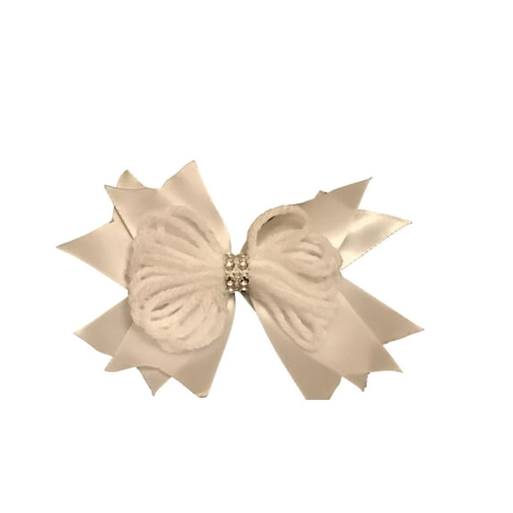 ANGEL HAIR BOW HAIR BARRETTE CLIP ACCESSORY