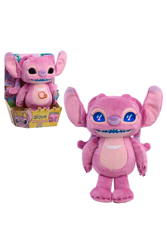 Stitch Angel Many Moods 13.5-inch Interactive Plush, 50+ Sounds & Effects, Ages 3+