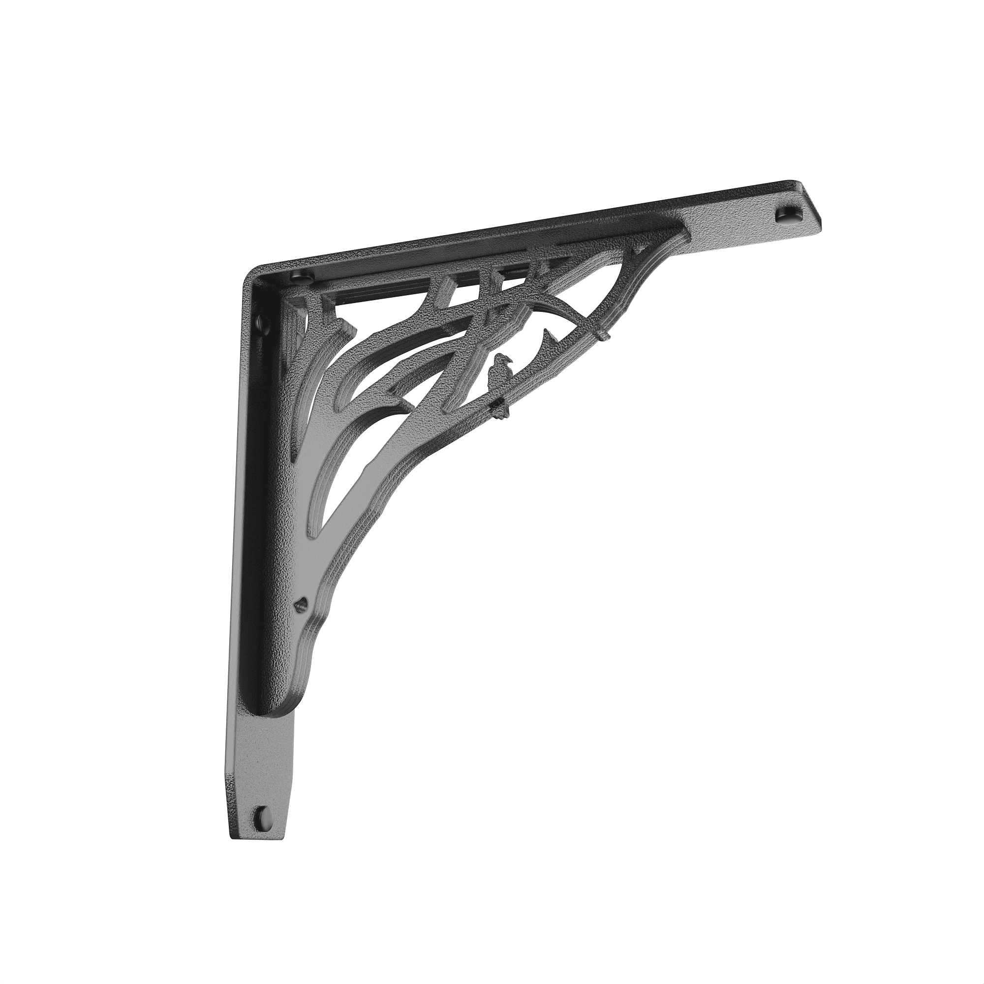Angel Oak Black Steel Decorative Shelf and Countertop Bracket, 10" x 10"
