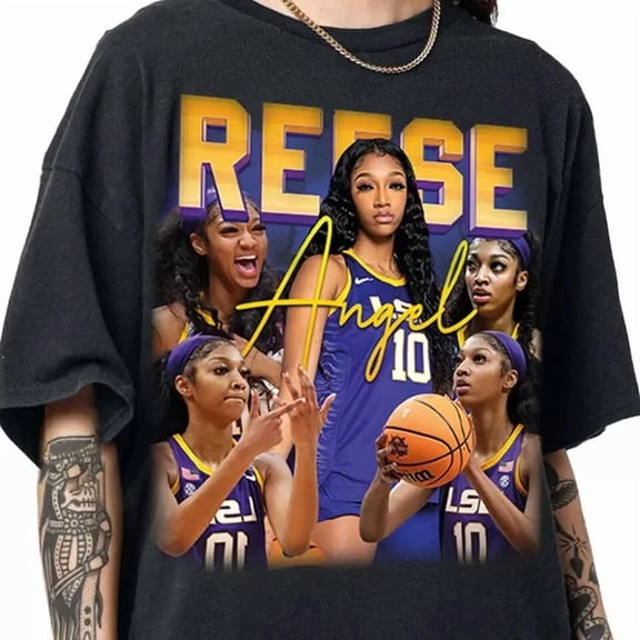 ANGEL REESE Vintage Shirt, Angel Reese Homage Tshirt, Angel Reese Fan Tees ,Black Color,Size M