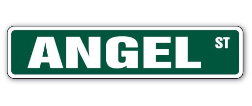 ANGEL Street Sign Childrens Name Room Sign | Indoor/Outdoor | 30