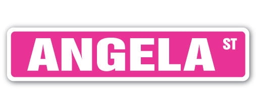ANGELA Street Sign Childrens Name Room Sign | Indoor/Outdoor | 36