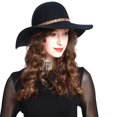 thumbnail image 1 of ANGELA & WILLIAM FL2285 Women's Wide Brim 100% Wool Snakeskin Band Floppy Hat, 1 of 16