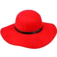 thumbnail image 1 of ANGELA & WILLIAM WFL2166 Women's Wide Brim 100% Wool Fuax Lether Band Floppy Hat, 1 of 15