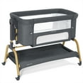 thumbnail image 1 of Angelbliss 3-in-1 Baby Bassinet & Bedside Sleeper, Rocking Crib with 6 Adjustable Heights, Wheels, and Mattress, Portable & Foldable Bassinet for Newborn Infant, 1 of 7
