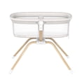 thumbnail image 1 of ANGELBLISS 3 in 1 Flat Rocking Bassinet & Portable Travel Bedside Crib, Side to Side Manual Rocking Motion Bassinet, Mattress Included (White)(0-6month), 1 of 7