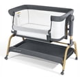 thumbnail image 1 of Angelbliss 3-in-1 Baby Bassinet, Bedside Sleeper & Rocking Bassinet for Newborns, 6-Level Adjustable Height, Portable Folding Crib with Wheels & Comfy Mattress, 1 of 8