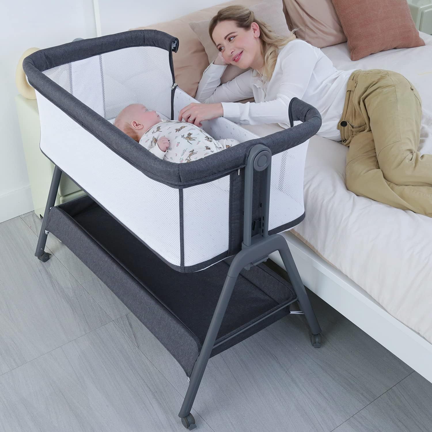 Bedside hotsell crib two