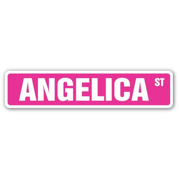 ANGELICA Street Sign Childrens Name Room Sign | Indoor/Outdoor | 36" Wide