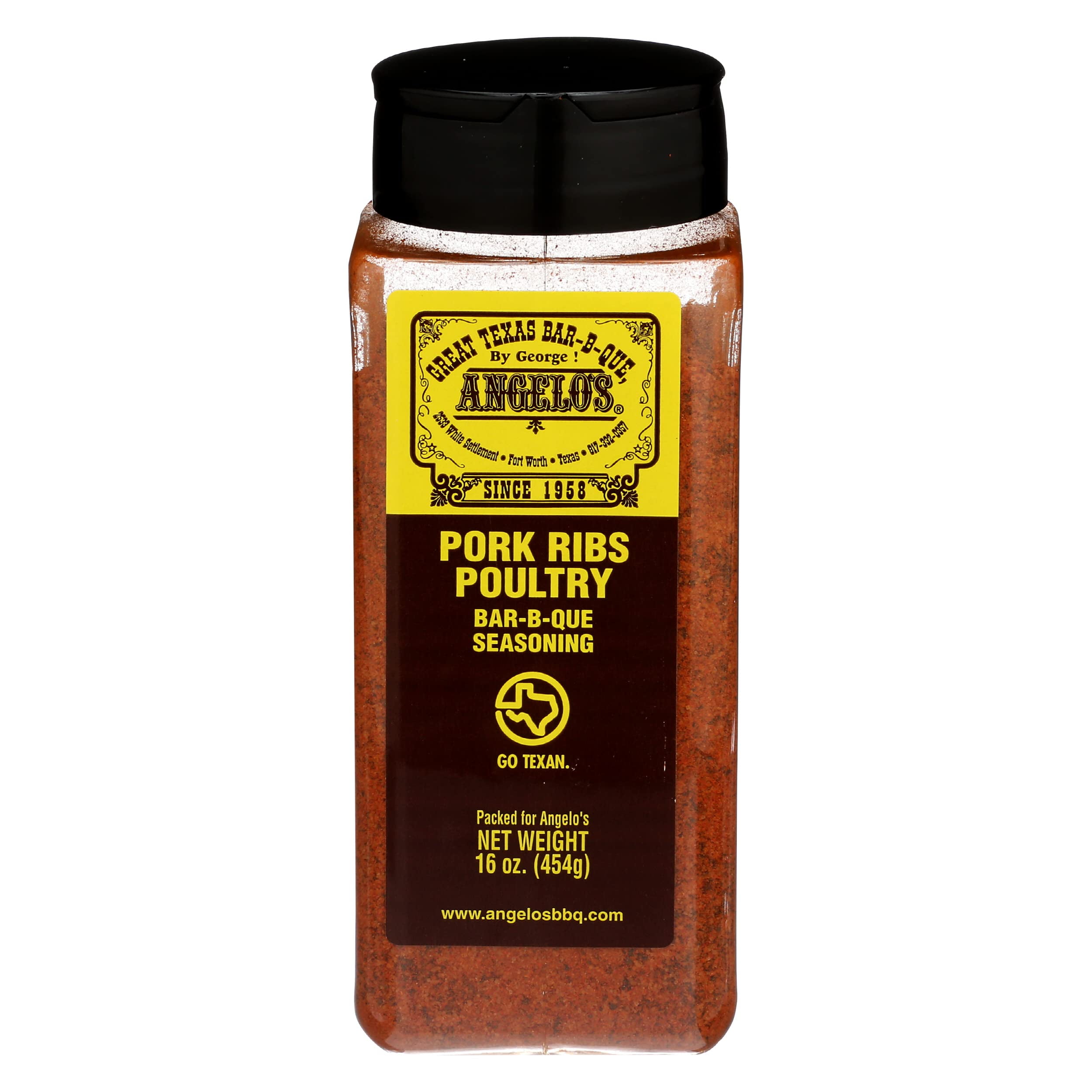 ANGELOS BY Pork AIF4 Ribs & Poultry Barbecue Seasoning, 16 OZ