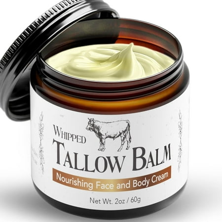 ANGELYCIA Beef Tallow for Skin | 100% Grass Fed Handmade Tallow Face Moisturizer | Face & Body | Whipped Moisturizer | 100% Natural Tallow Balm | No Parabens | Sensitive & Dry Skin, Eczema, Psoriasis
