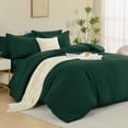 thumbnail image 1 of ANGENIA Queen Comforter Set Dark Emerald Green - 7 Pieces Bed in a Bag Queen Size Bedding Comforter Sets, Solid Soft Lightweight Bed Set with Comforter, Sheets, Pillowcases & Shams, 1 of 9